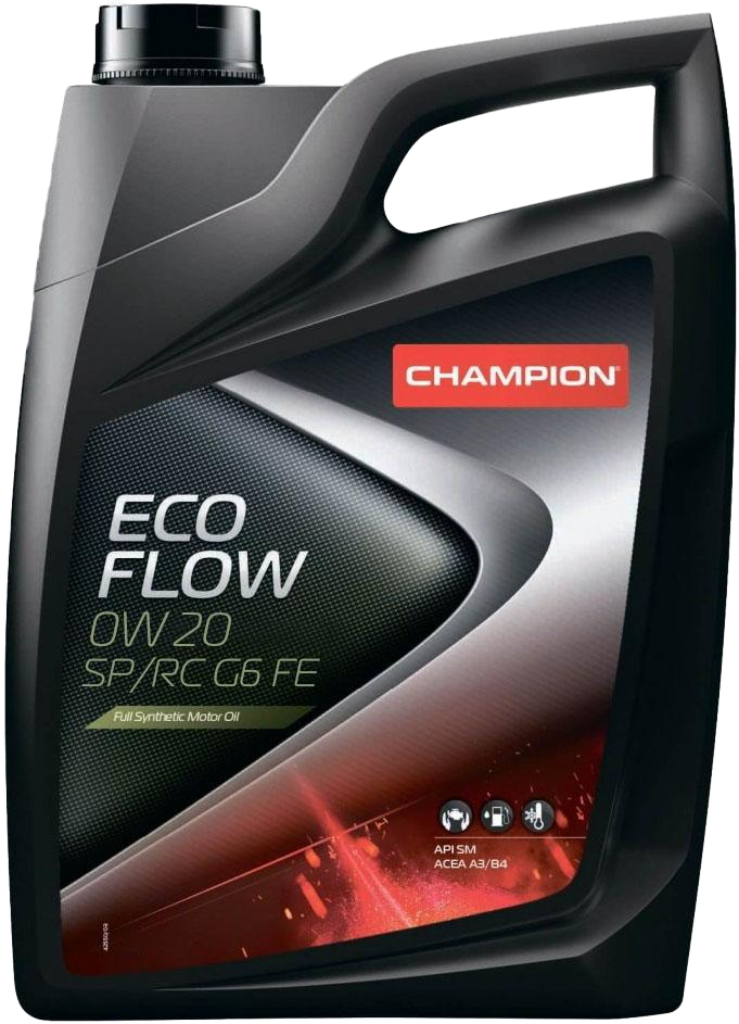 Моторное масло Champion Eco Flow 0W20 SP/RC G6 FE, 5л (CHAMPION: 1047255)